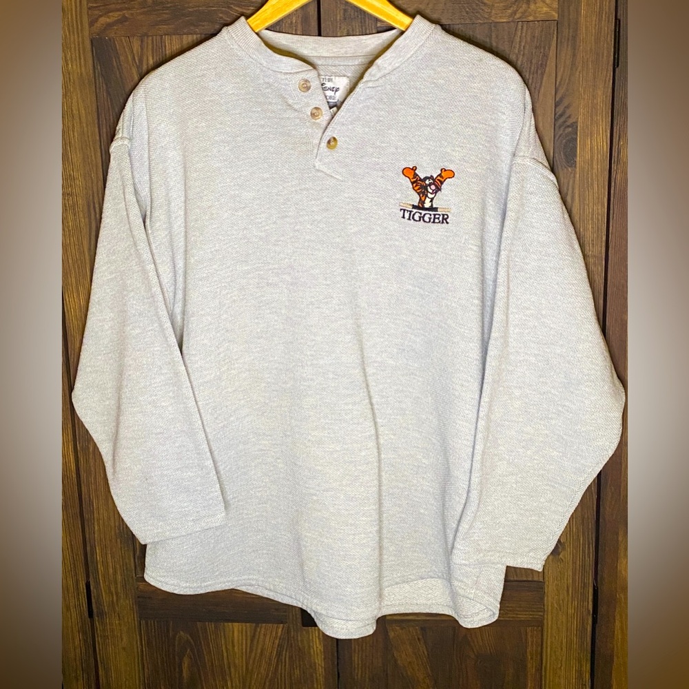 Disney Light Heather Gray Tigger Pullover Sweatshirt